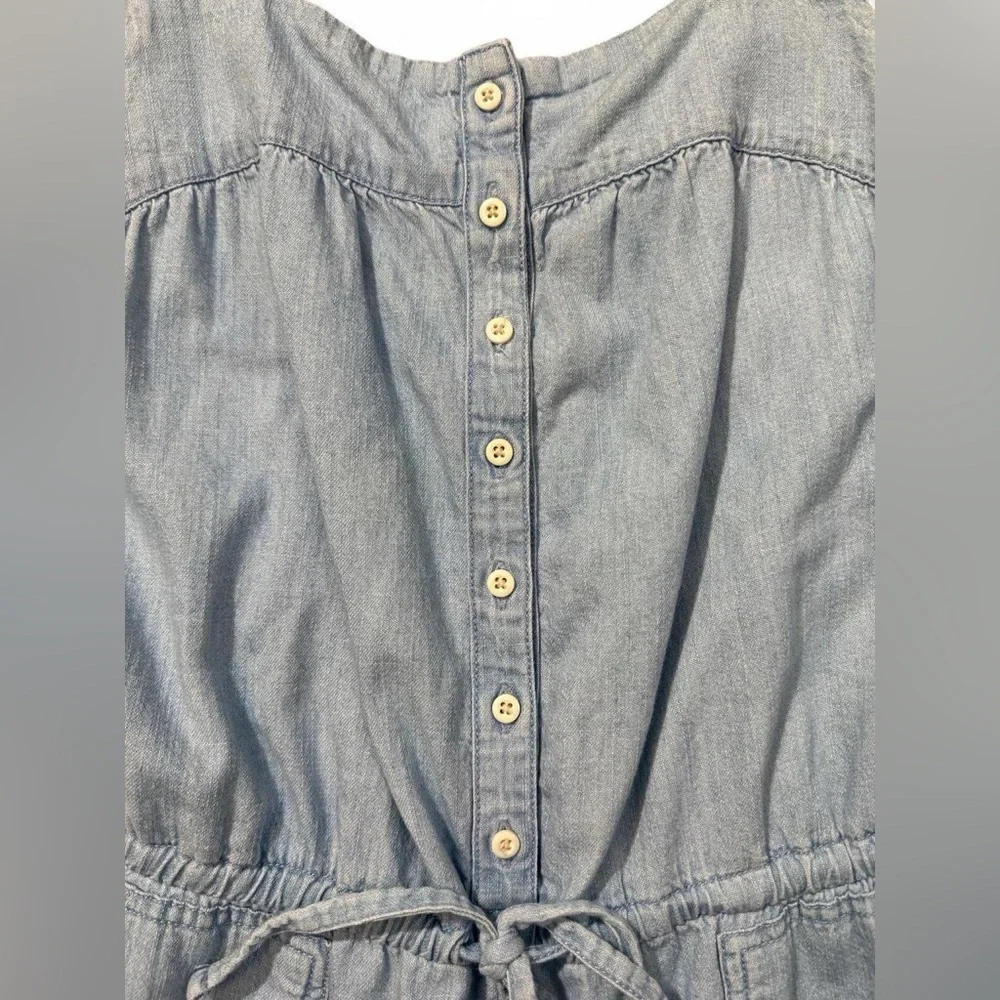 Old Navy Light Wash Denim Jumpsuit Wide Leg Size Small - Picture 3 of 6